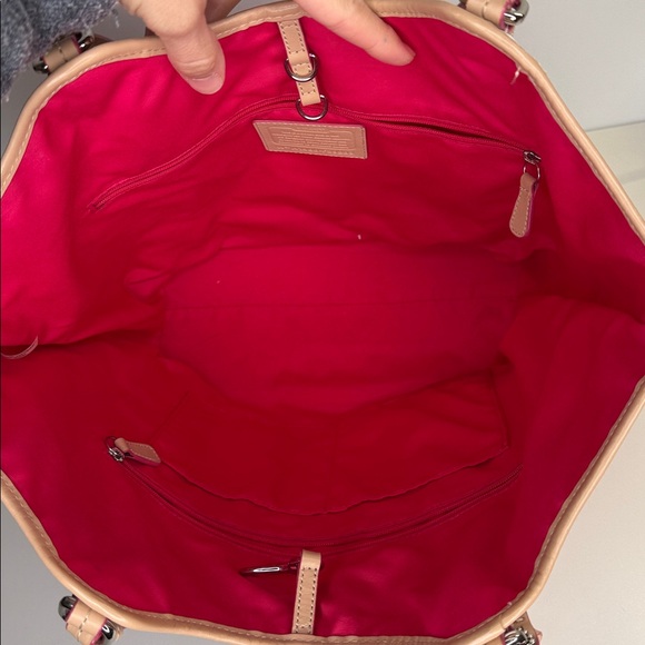 Coach Peyton Ombre tote bag hot pink cream tan purse shoulder ba F29283 - Picture 11 of 12